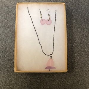 Sea Glass earring and necklace set